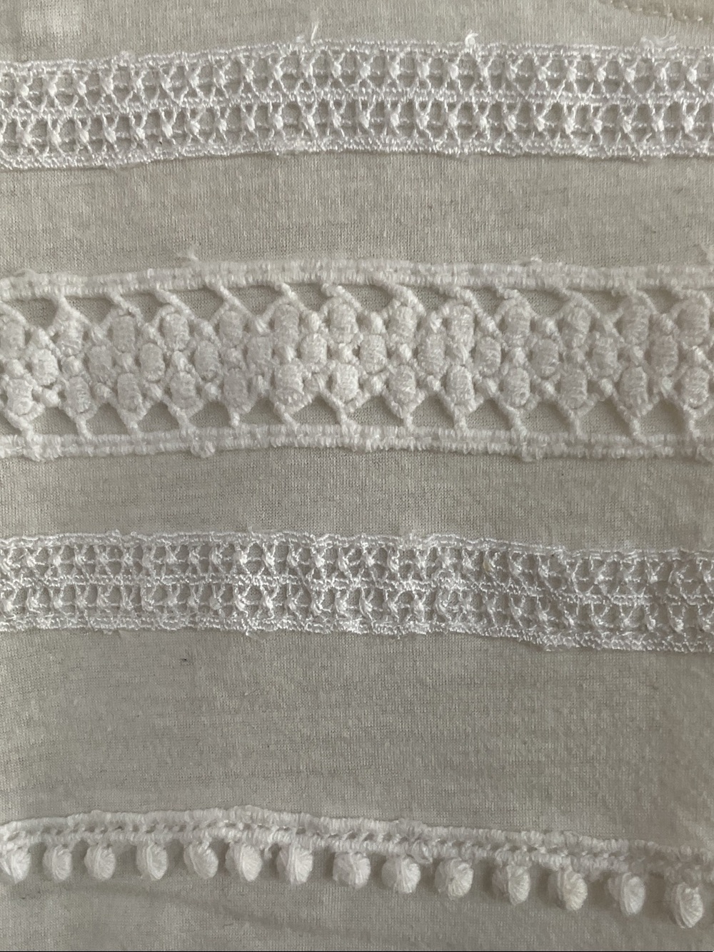 J.Crew White Lace Trim Sleeveless Linen Blend Top XXS - Picture 2 of 4